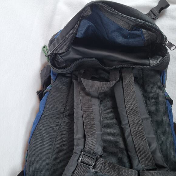 Jansport Hiking Camping Multipocket Waist Belt Backpack Blue Outdoor Nature - Picture 2 of 9